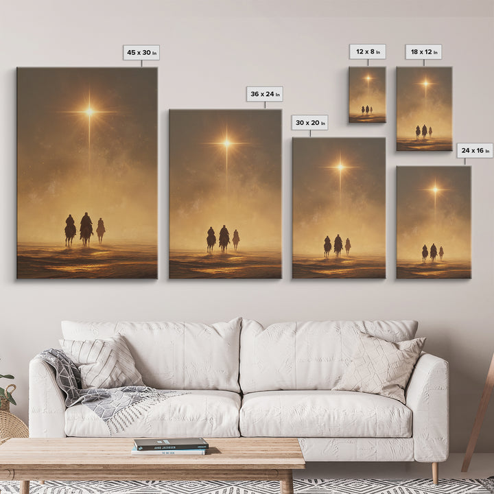 Cross Of Dawn – Framed Canvas Print – Jesus Painting – Christian Wall Art – Christian Art Canvas – Christian Christmas Art – Christmas Art