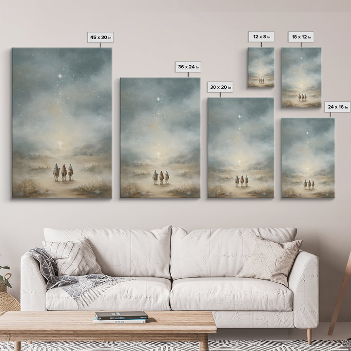 Heavenly Road – Framed Canvas Print – Christian Christmas Art – Christian Art Canvas – Christian Wall Art – Christmas Art – Jesus Painting