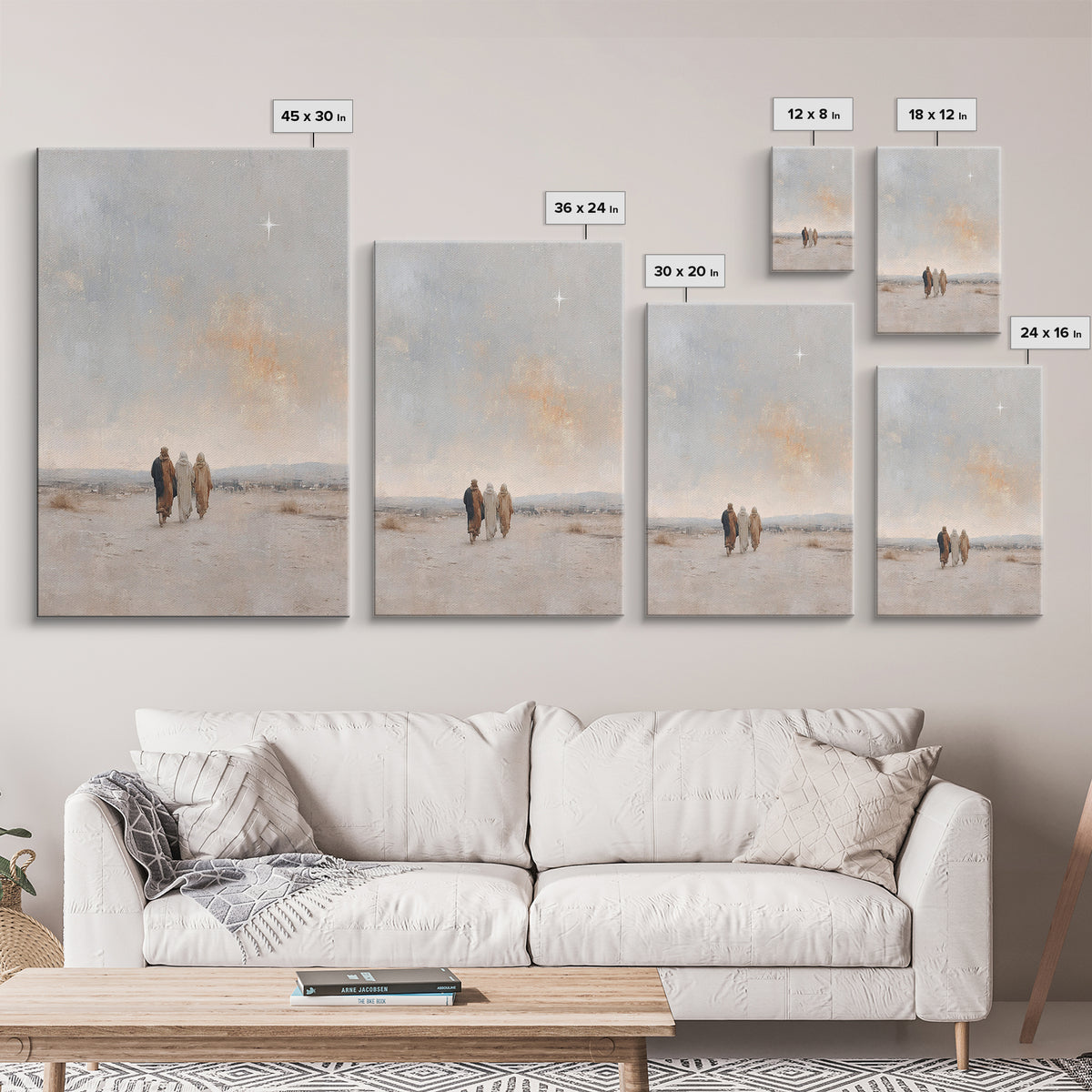 Starborn Path – Framed Canvas Print – Christian Wall Art – Jesus Painting – Christian Christmas Art – Christian Art Canvas – Christmas Art