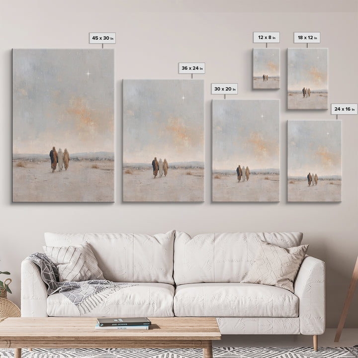 Starborn Path – Framed Canvas Print – Christian Wall Art – Jesus Painting – Christian Christmas Art – Christian Art Canvas – Christmas Art