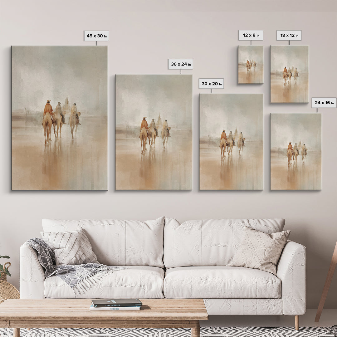 Nativity Road – Framed Canvas Print – Christian Christmas Art – Christian Wall Art – Christian Art Canvas – Jesus Painting – Christmas Art
