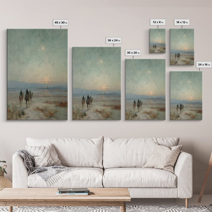 Star of Bethlehem – Framed Canvas Print – Christian Art Canvas – Christian Wall Art – Christmas Art – Jesus Painting – Christian Christmas