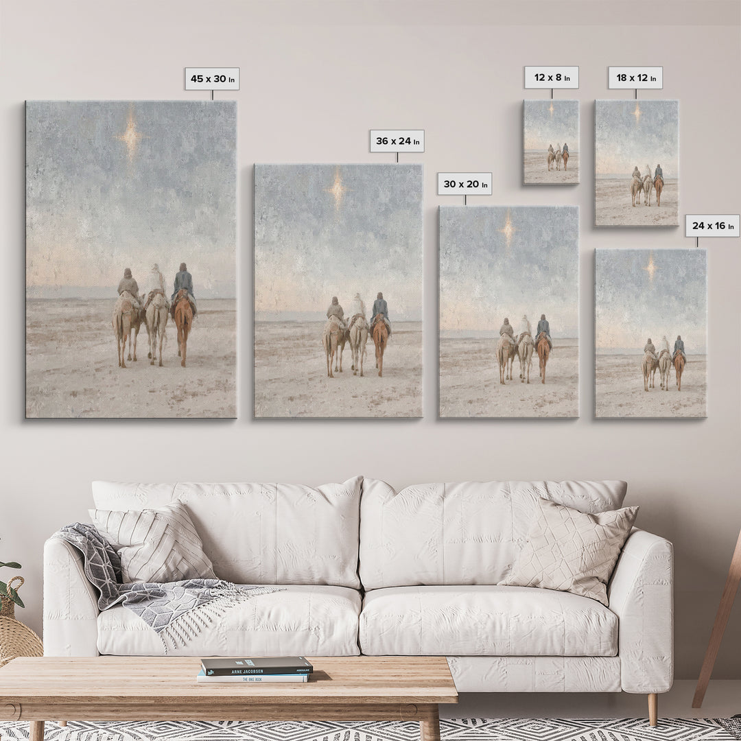 Gifts of Dawn – Framed Canvas Print – Christian Christmas Art – Christian Art Canvas – Christmas Art – Christian Wall Art – Jesus Painting
