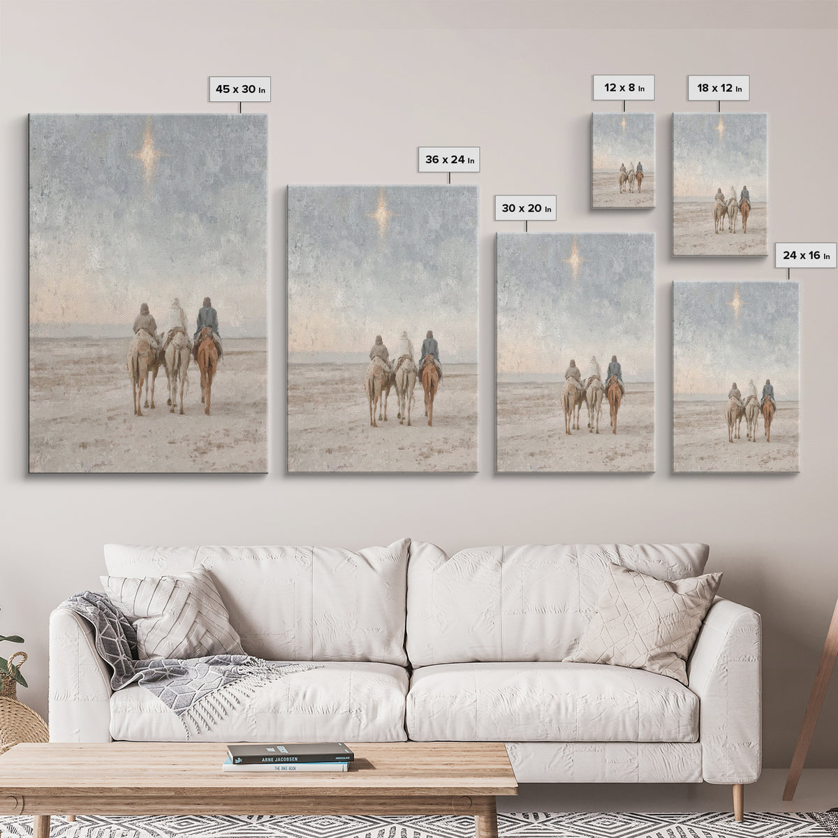 Gifts of Dawn – Framed Canvas Print – Christian Christmas Art – Christian Art Canvas – Christmas Art – Christian Wall Art – Jesus Painting