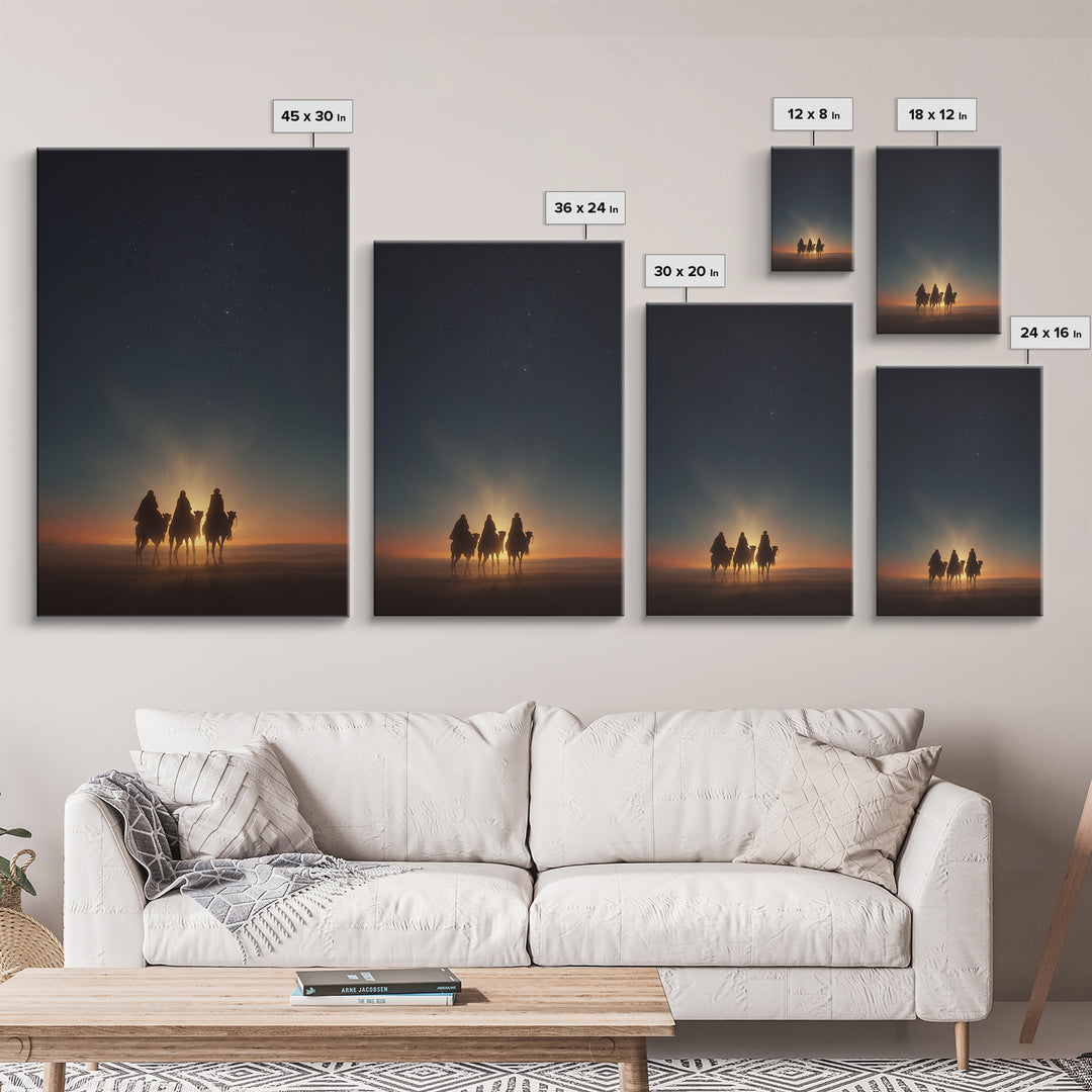 Holy Arrival – Framed Canvas Print – Jesus Painting – Christian Christmas Art – Christian Art Canvas – Christian Wall Art – Christmas Art