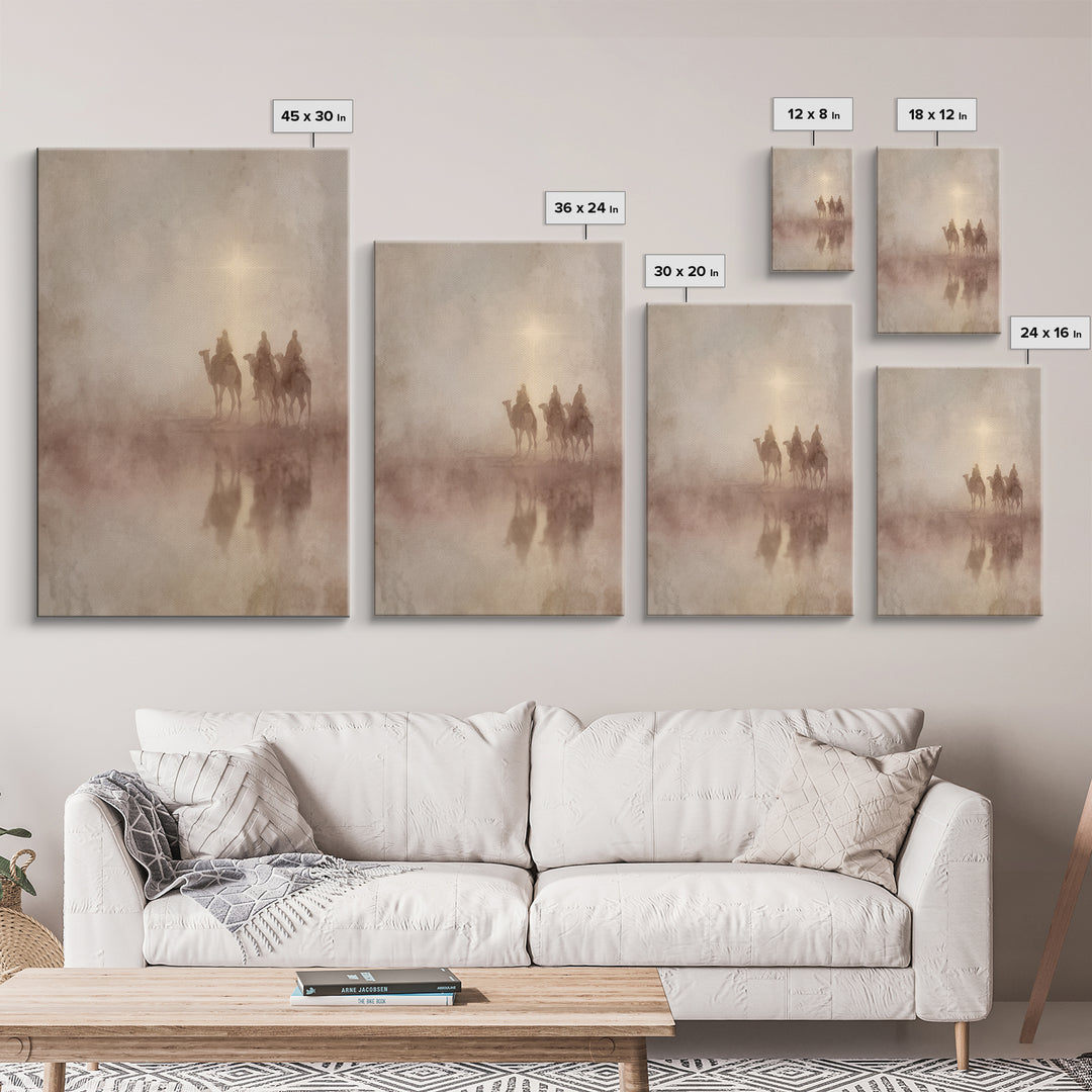 The Guiding Star – Framed Canvas Print – Christian Wall Art – Christian Art Canvas – Christmas Art – Christian Christmas Art – Christian De