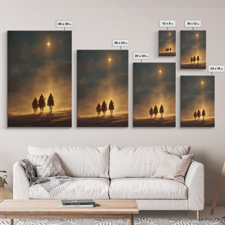 Star of Bethlehem – Framed Canvas Print – Christian Art Canvas – Christian Wall Art – Christmas Art – Christian Christmas Decor – Christian