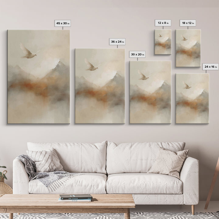 Peaceful Ascent – Framed Canvas Print – Christian Wall Art – Christian Art Canvas – Minimalist Christian Art – Christian Gift – Jesus Art