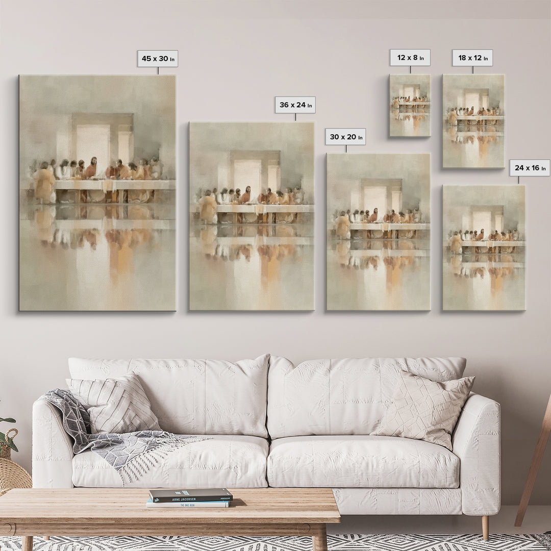 Radiant Communion, Framed Canvas Print, Christian Art Canvas, Christian Wall Art, Jesus Painting, Christian Decorations, Modern Christian A