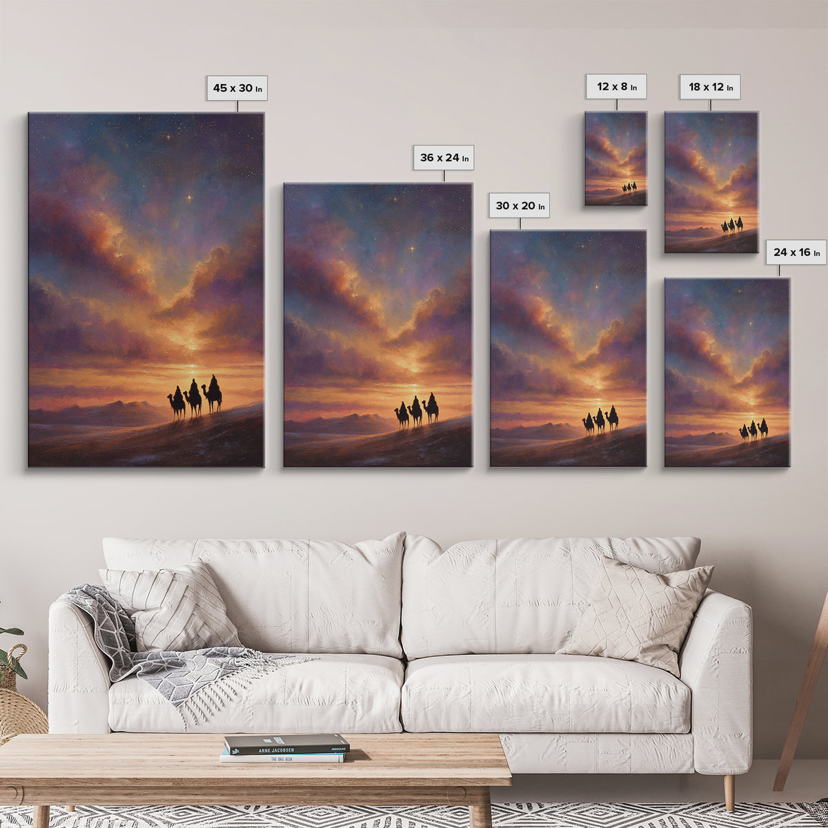The Guiding Star – Framed Canvas Print – Christian Wall Art – Christian Art Canvas – Christmas Art – Christian Christmas Art