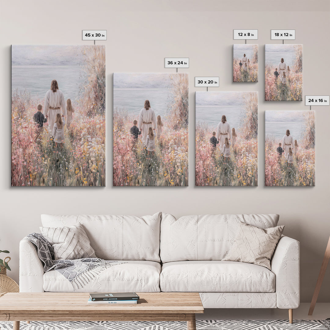 Garden Of Blessing – Framed Canvas Print – Christian Art Canvas – Christian Wall Art – Christian Gift – Christian Painting – Modern Christi