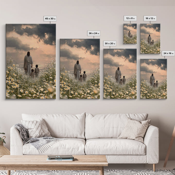 Fields Of Mercy – Framed Canvas Print – Christian Wall Art – Jesus Painting – Christian Art Canvas – Christian Christmas Art – Christian Gi