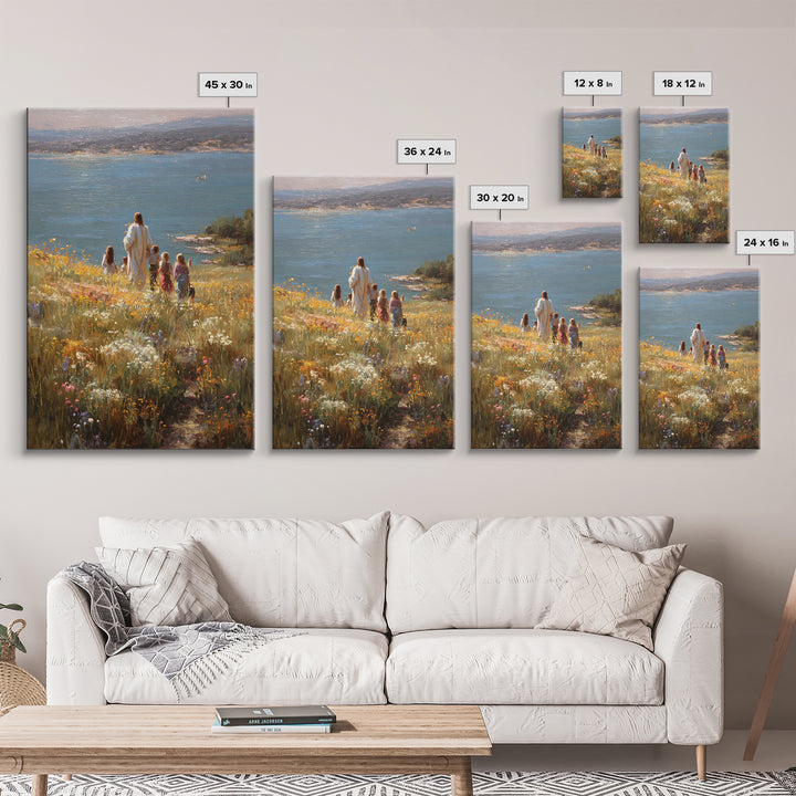 Garden Of Peace – Framed Canvas Print – Christian Painting – Christian Wall Art – Jesus Art Print – Christian Art Canvas – Christian Christ