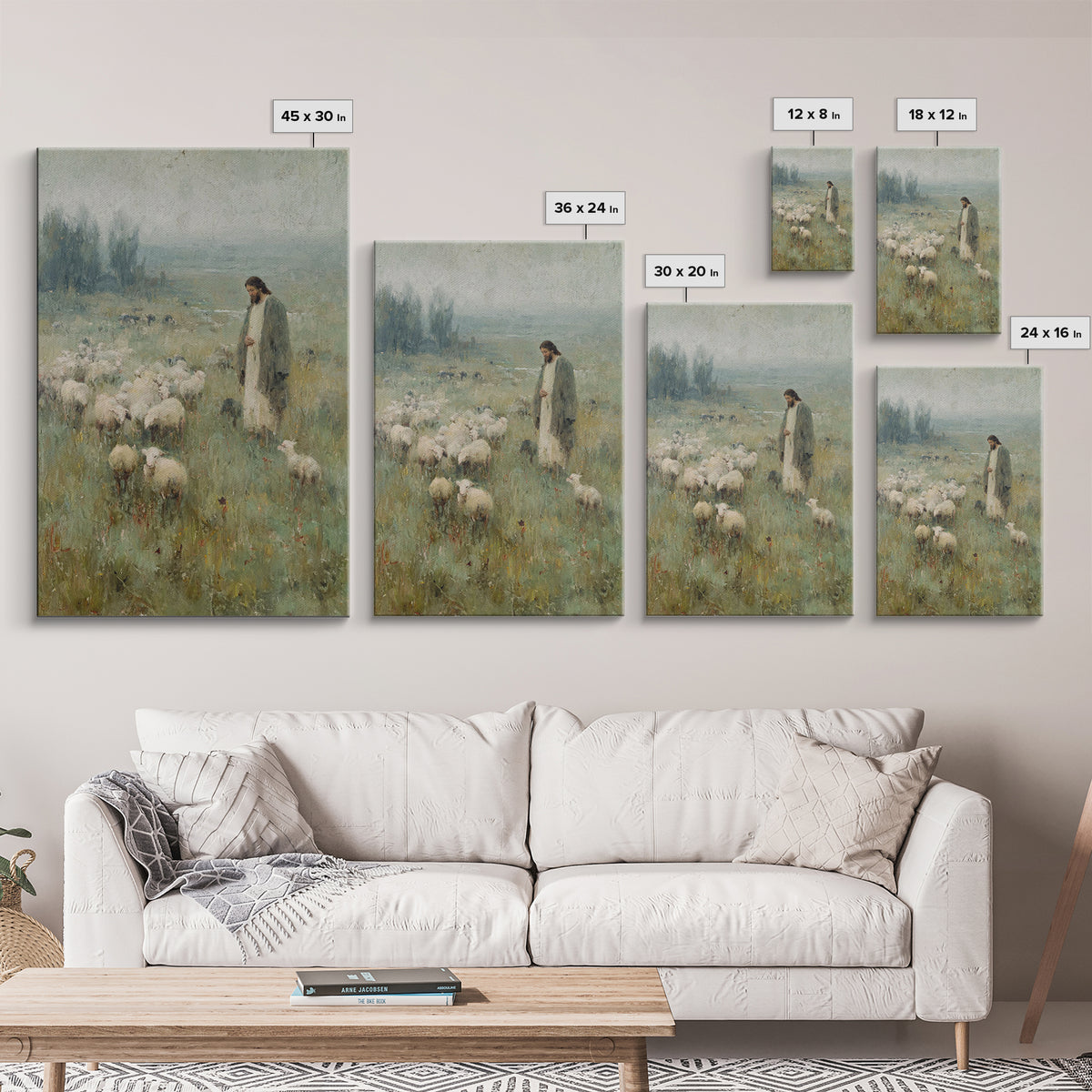 Harbor Of Blessings – Framed Canvas Print – Christian Wall Art – Christian Art Print – Jesus Painting – Christmas Art – Christian Gift – Mo