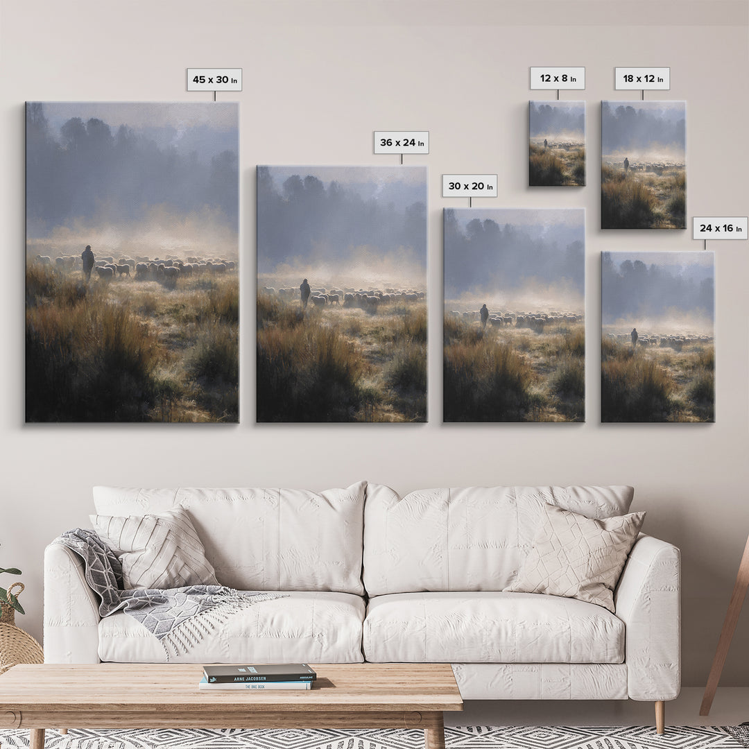 Gentle Keep – Framed Canvas Print – Christian Art Canvas – Christian Wall Art – Jesus Painting – Christian Art Print – Modern Christian Art