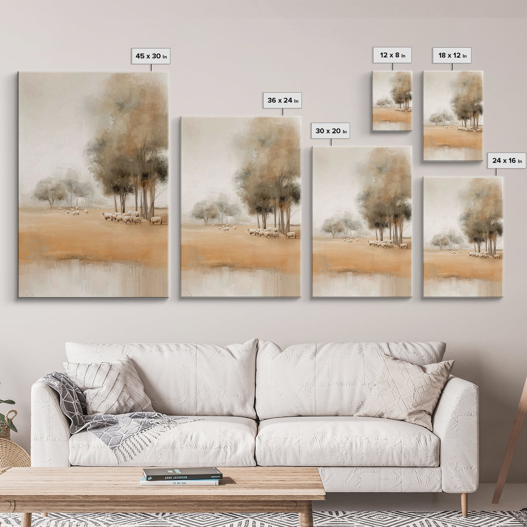 Quiet Meadow Grace – Framed Canvas Print – Christian Art Canvas – Christian Wall Art – Christian Painting – Subtle Christian Art – Christia