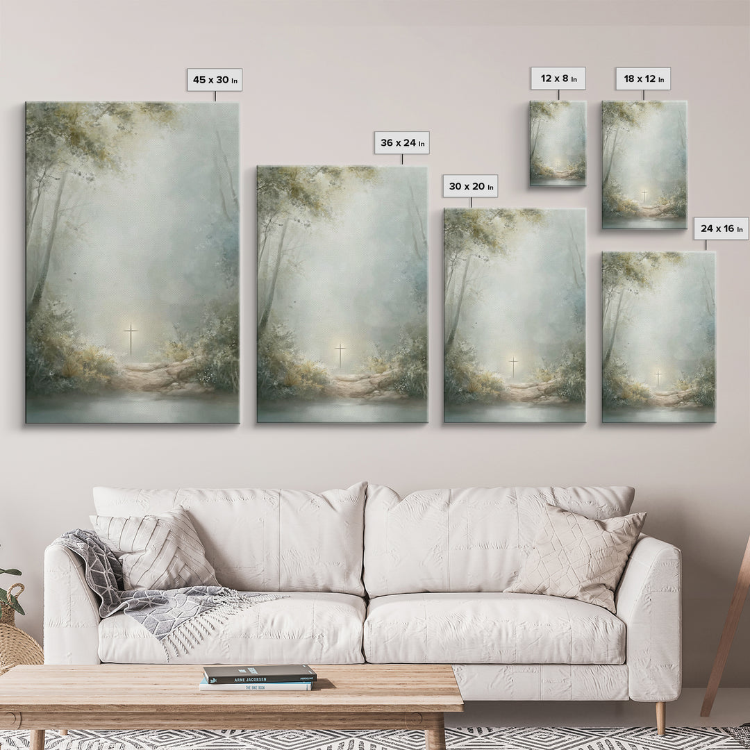 Pathway Of Hope – Framed Canvas Print – Christian Art Canvas – Christian Painting – Christian Wall Art – Subtle Christian Art – Christian G