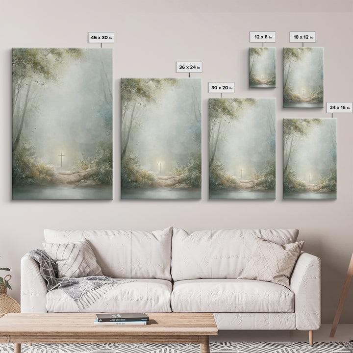 Pathway Of Hope – Framed Canvas Print – Christian Art Canvas – Christian Painting – Christian Wall Art – Subtle Christian Art – Christian G