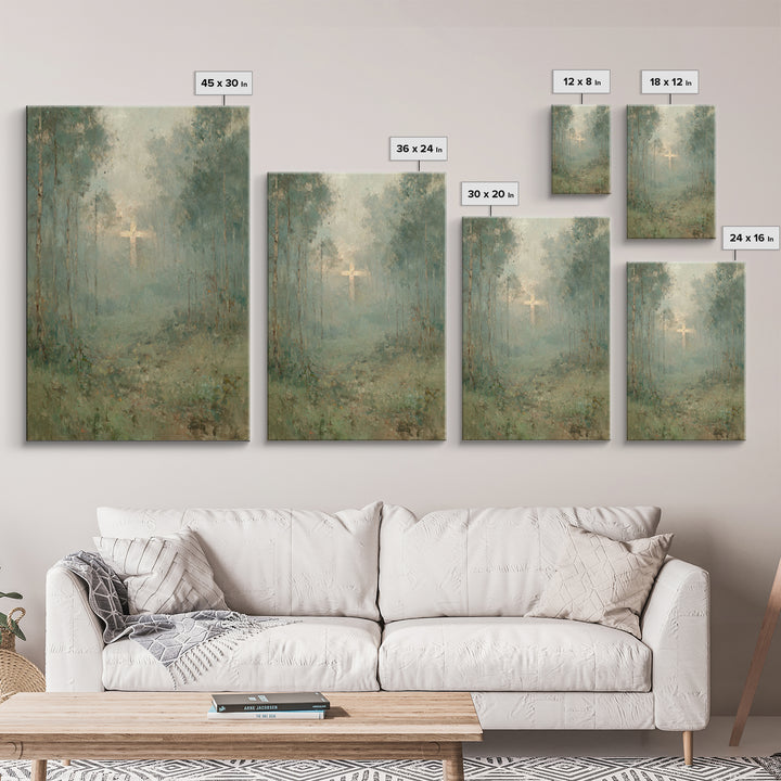 Forest Of Mercy – Framed Canvas Print – Christian Painting – Christian Wall Art – Christian Art Canvas – Moody Christian Art – Unique Chris