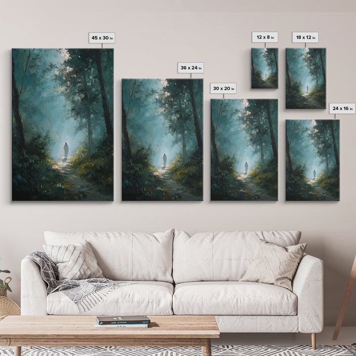 Path Of Light – Framed Canvas Print – Christian Wall Art – Jesus Painting – Christian Art Canvas – Moody Christian Art – Large Christian Pa