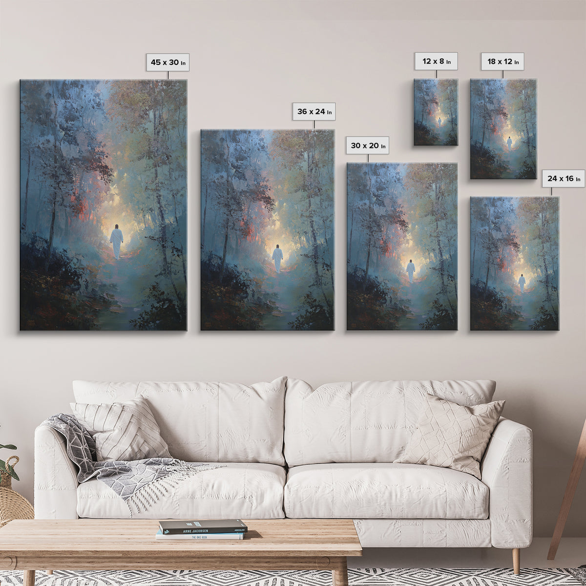 Walk Of Mercy – Framed Canvas Print – Christian Wall Art – Jesus Painting – Christian Art Canvas – Modern Christian Art – Christian Paintin