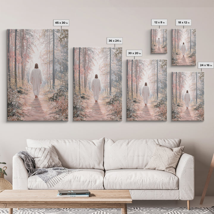 Hallowed Path – Framed Canvas Print – Jesus Painting – Christian Wall Art – Christian Art Canvas – Subtle Christian Art – Moody Christian A
