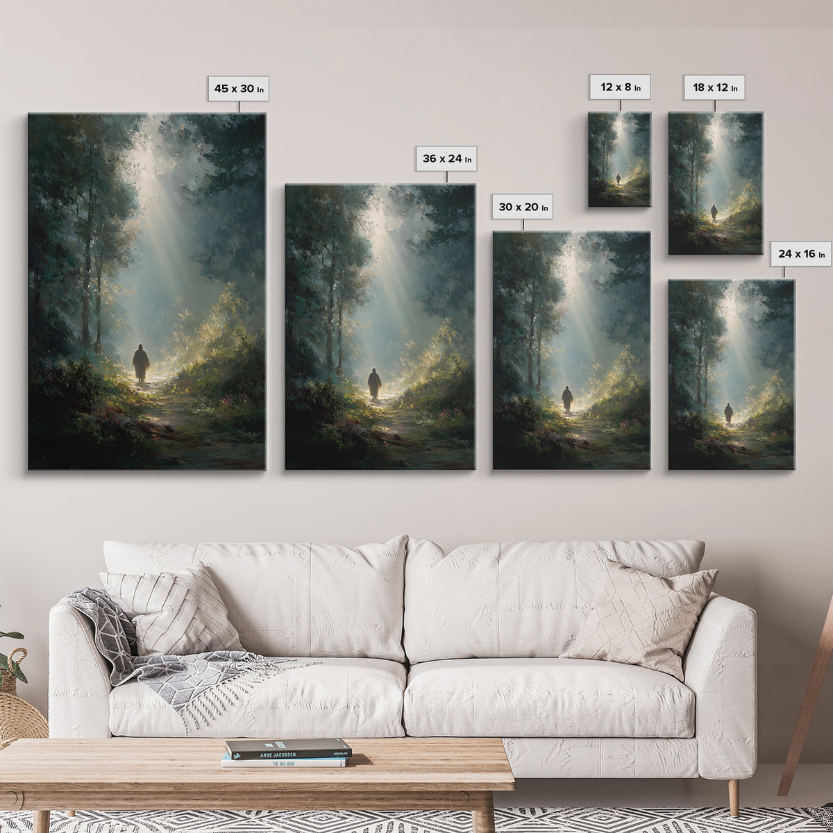 Dawn Of Peace – Framed Canvas Print – Christian Art Canvas – Christian Wall Art – Jesus Painting – Modern Christian Painting – Moody Christ