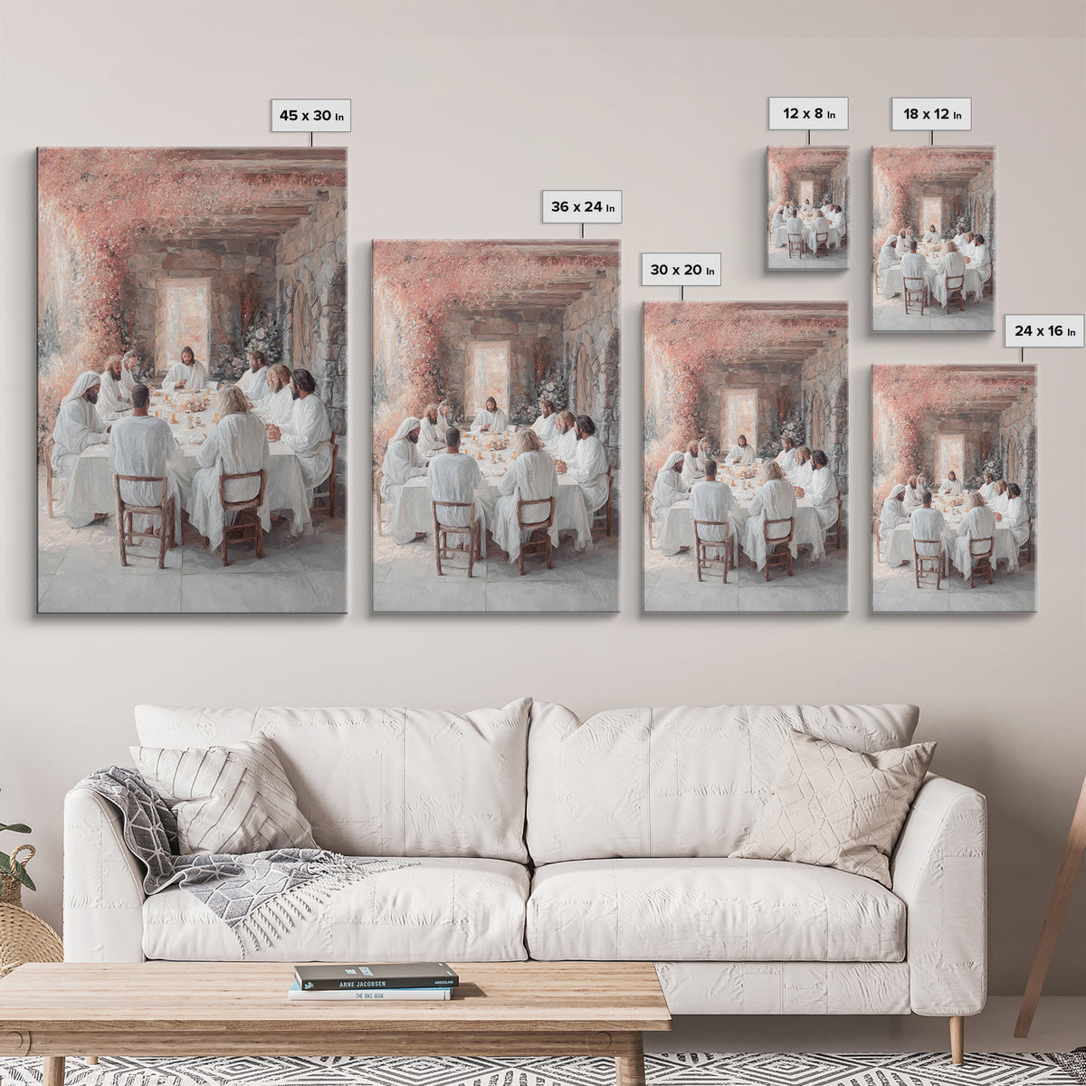 Supper Of Grace – Framed Canvas Print – Christian Wall Art – Christian Art Canvas – Jesus Painting – Christian Christmas Art – Christian De