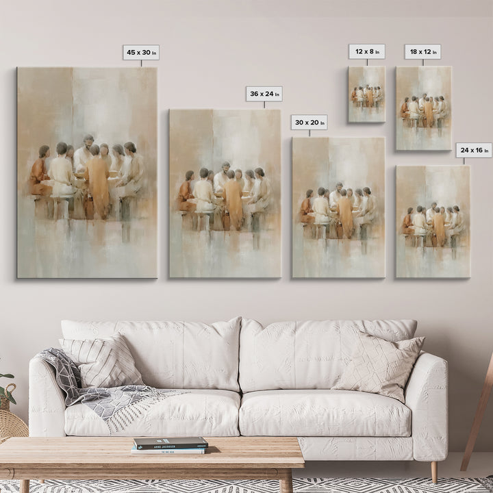 Soft Communion – Framed Canvas Print – Christian Art Canvas – Christian Paintings – Minimalist Christian Art – Christian Wall Art – Christi