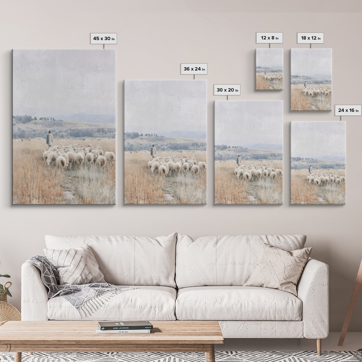 Field Of Promise – Framed Canvas Print – Christian Wall Art – Christian Art Print – Jesus Painting – Subtle Christian Art – Christian Decor