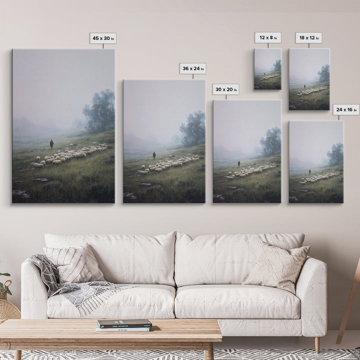 Hillside Light – Framed Canvas Print – Christian Wall Art – Jesus Painting – Modern Christian Art – Christian Decor – Christmas Art Prints