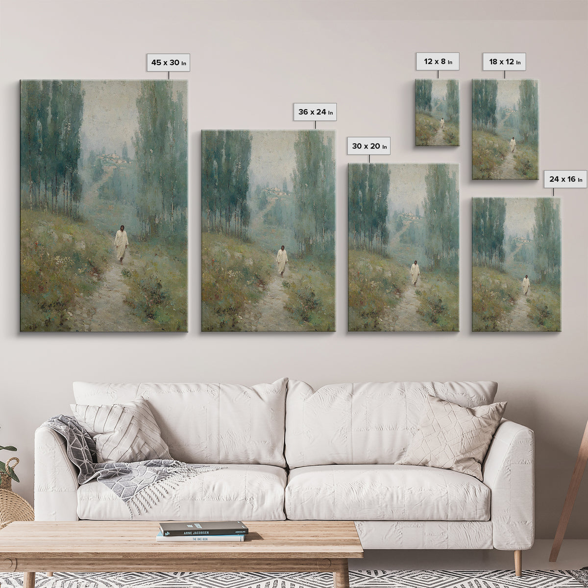 Forest Light – Framed Canvas Print – Christian Wall Art – Christian Art Canvas – Modern Christian Art – Jesus Painting – Christmas Art