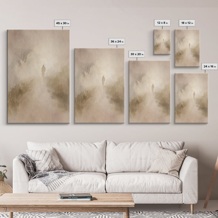 Solitude Of Grace – Framed Canvas Print – Christian Wall Art – Christian Art Canvas – Moody Christian Art – Jesus Painting – Christmas Art
