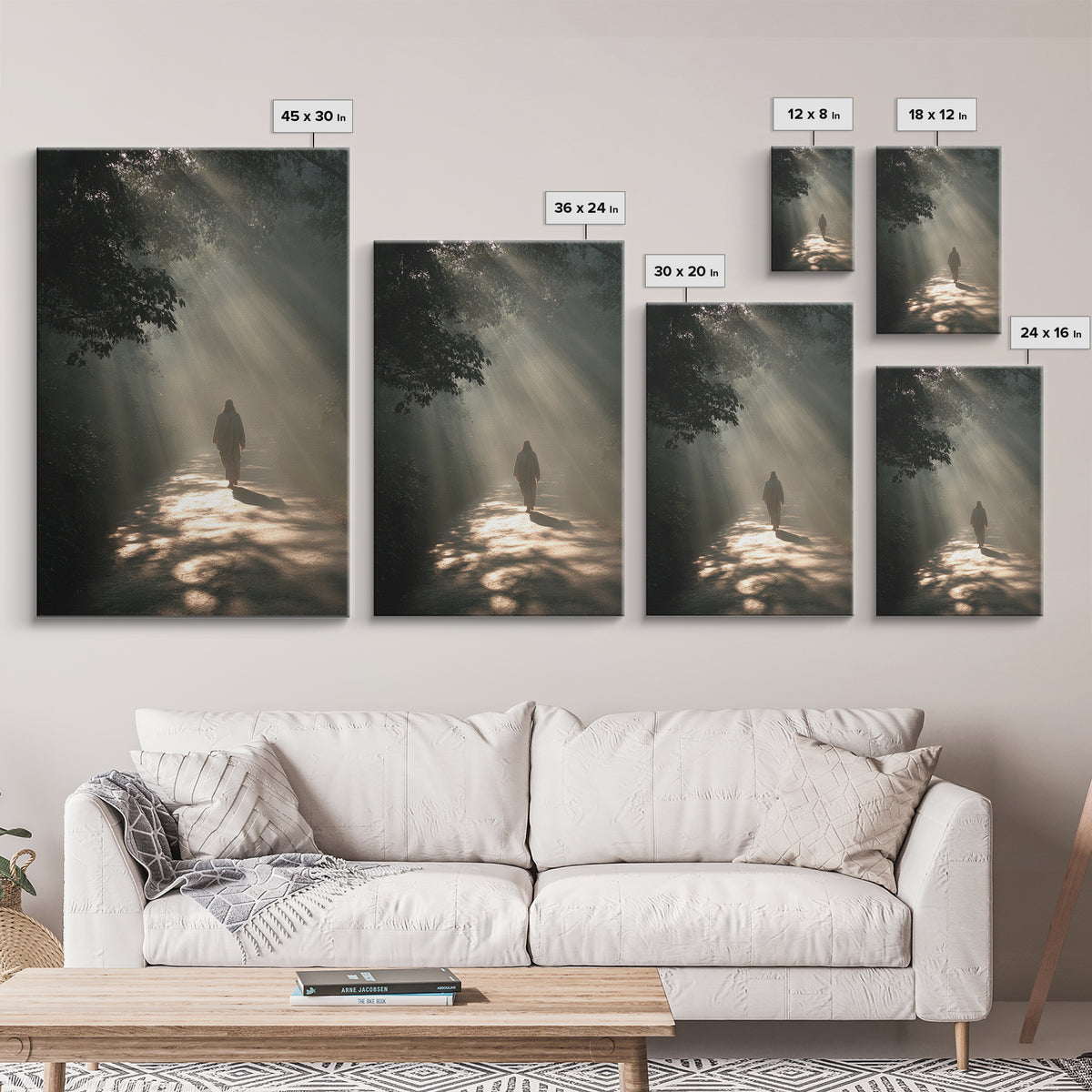 Light Of Dawn – Framed Canvas Print – Christian Art Canvas – Christian Wall Art – Jesus Painting – Moody Christian Art – Christmas Art Prin