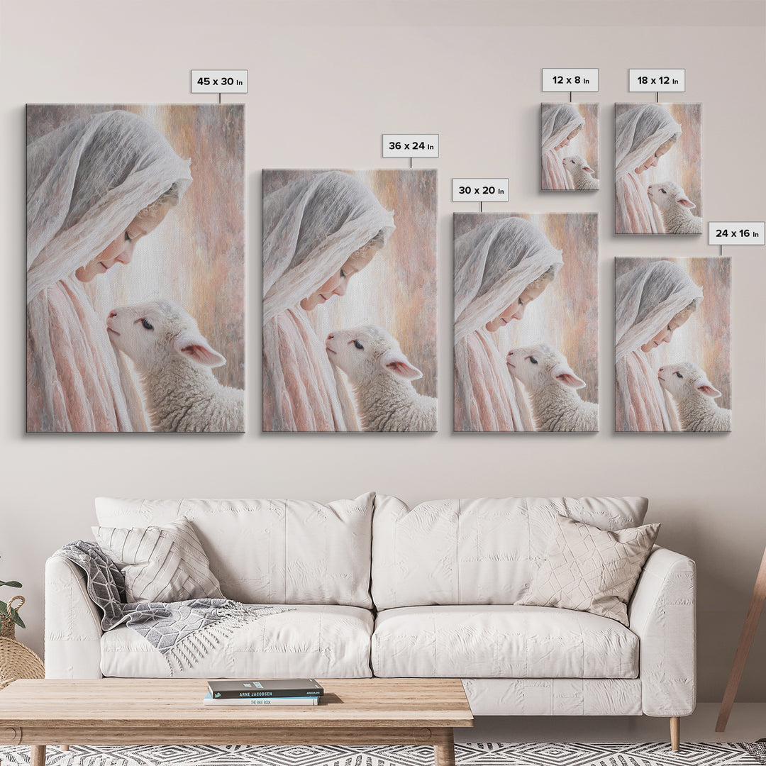 Tender Blessing – Framed Canvas Print – Christian Wall Art – Christian Art Canvas – Christian Art Print – Christmas Art – Christian Gift Id