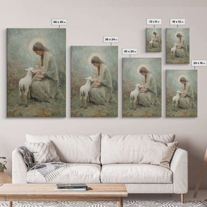 Holy Embrace – Framed Canvas Print – Christian Wall Art – Christian Art Print – Christian Art Canvas – Christmas Art – Christian Christmas