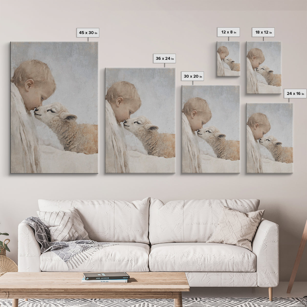 Child Of Peace, Framed Canvas Print, Christian Art Prints, Jesus Painting, Christian Wall Art, Christmas Art, Christian Gift