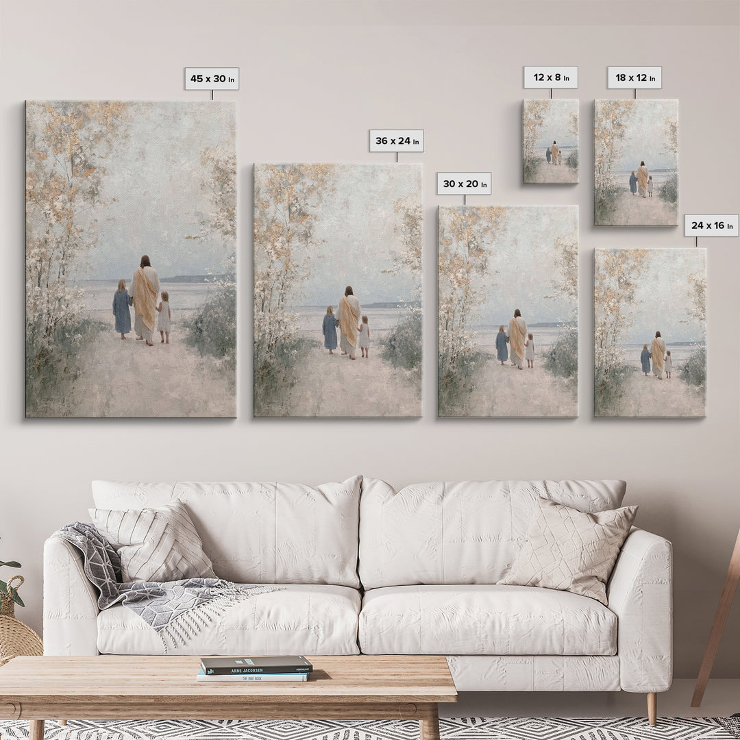 Path Of Light – Framed Canvas Print – Christian Art Canvas – Jesus Painting – Christian Wall Art – Christian Christmas Art