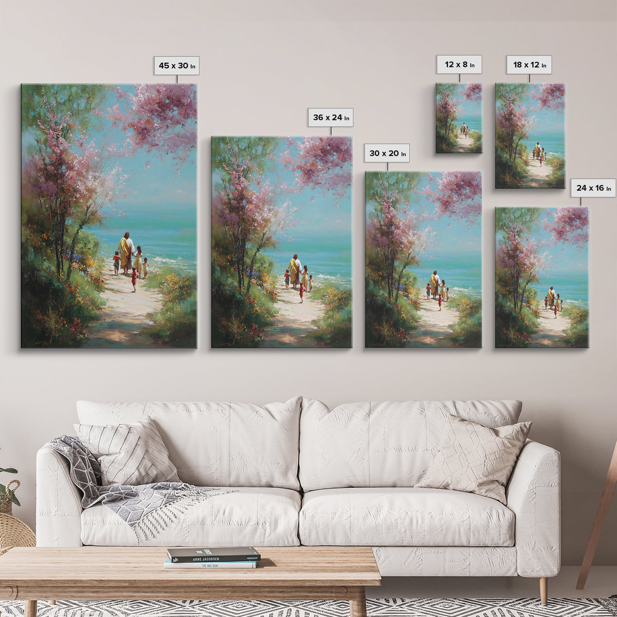Garden Of Hope | Framed Canvas Print | Christian Art Canvas | Jesus Painting | Christian Wall Art | Christian Christmas