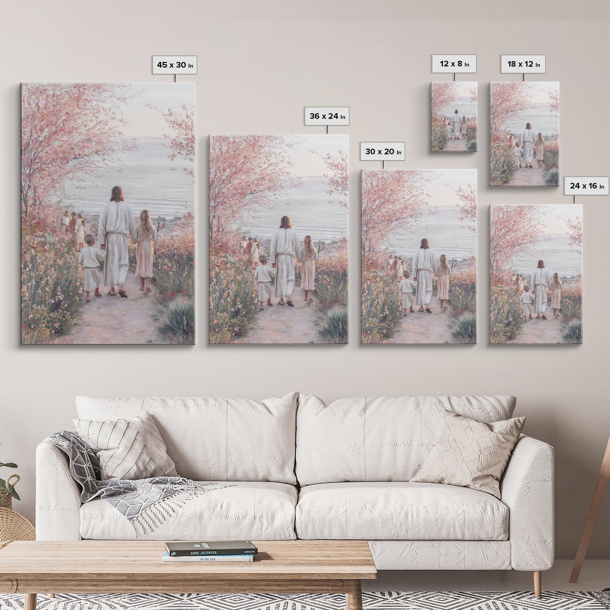 Silent Morning, Framed Canvas Print, Christian Wall Art, Christian Art Canvas, Jesus Painting, Christian Christmas Art
