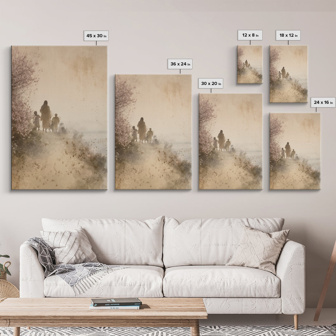 Eternal Walk | Framed Canvas Print | Jesus Painting | Christian Wall Art | Christian Art Canvas | Christian Gift Ideas