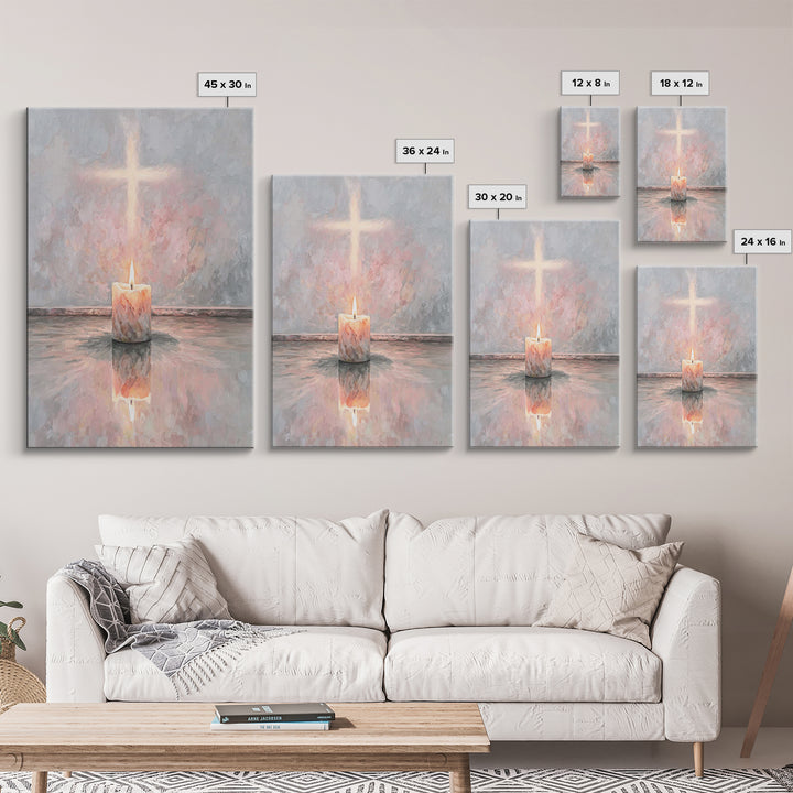 Light of Hope | Framed Canvas Print | Christian Wall Art | Christian Art Canvas | Modern Christian Art | Christian Gift | Christmas Art