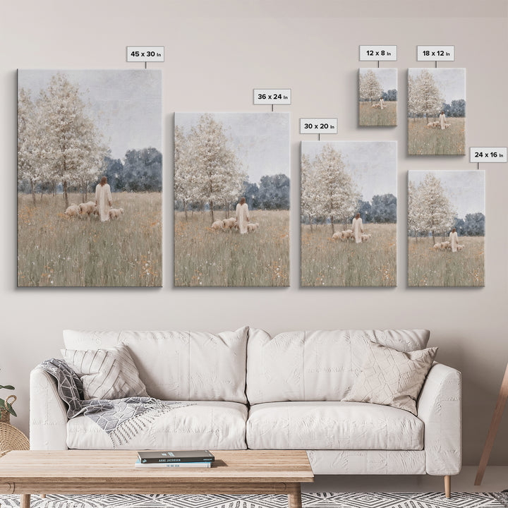 Shepherds Of Peace, Framed Canvas Print, Christian Wall Art, Christian Art Canvas, Jesus Painting, Christian Art Gift, Christian Gift Ideas