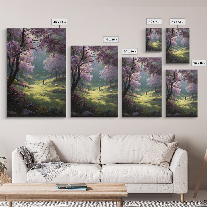 Valley Of Grace – Framed Canvas Print – Jesus Painting – Christian Wall Art – Christian Art Canvas – Christian Gift Ideas – Modern Christia