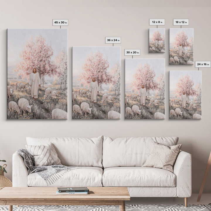 Blossoms Of Salvation, Framed Canvas Print, Christian Art Canvas, Christian Wall Art, Jesus Painting, Christian Gift Ideas, Subtle Christia