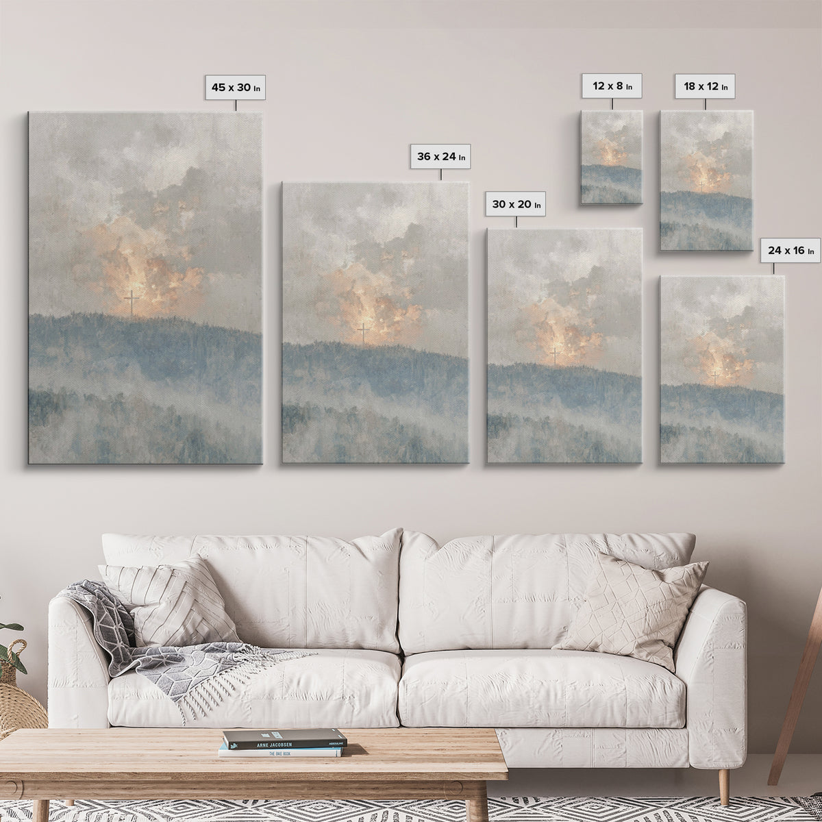 Dawn Of Redemption, Framed Canvas Print, Christian Wall Art, Christian Art Canvas, Christian Painting, Large Christian Art