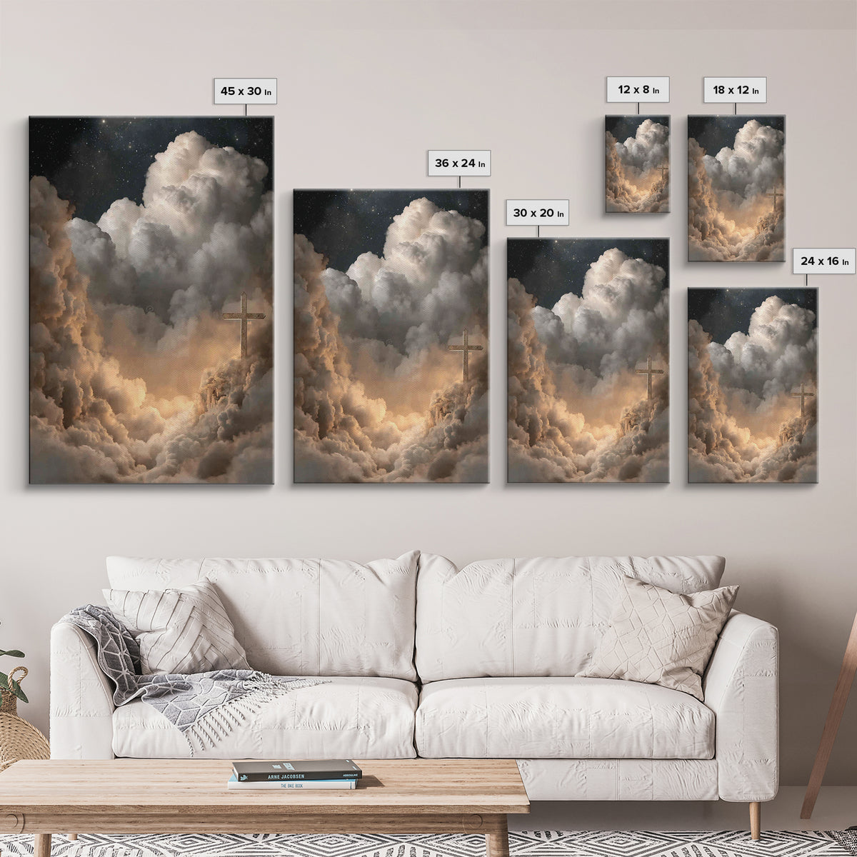Clouds Of Promise | Framed Canvas Print | Christian Wall Art | Large Christian Painting | Christian Art Canvas | Christian Gift Ideas