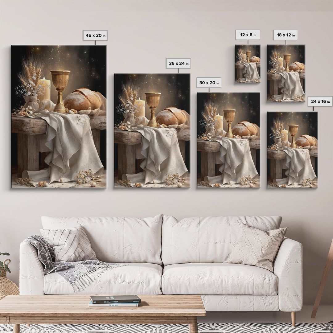 Bread Of Covenant – Framed Canvas Print – Christian Wall Art – Christian Art Canvas – Christian Art Work – Christian Gift Ideas