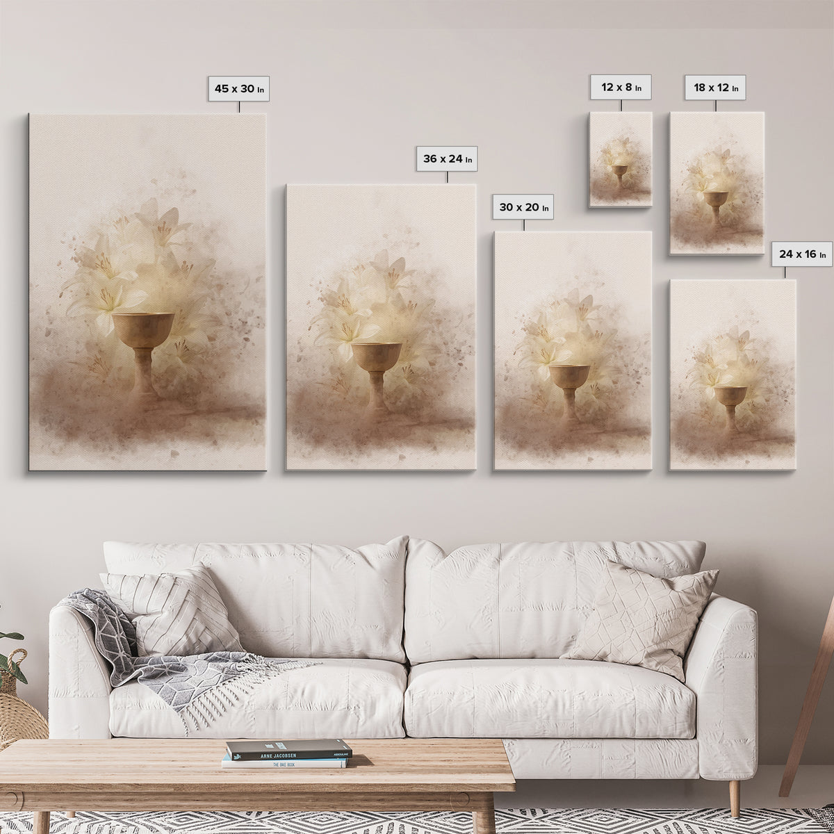 Lily Cup Blessing – Framed Canvas Print – Christian Wall Art – Christian Art Canvas – Unique Christian Art – Christian Decoration