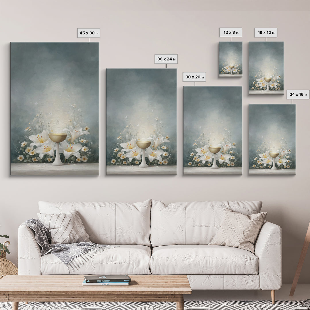 Chalice Of Light – Framed Canvas Print – Christian Wall Art – Christian Art Canvas – Jesus Painting – Christian Christmas Art – Christian D